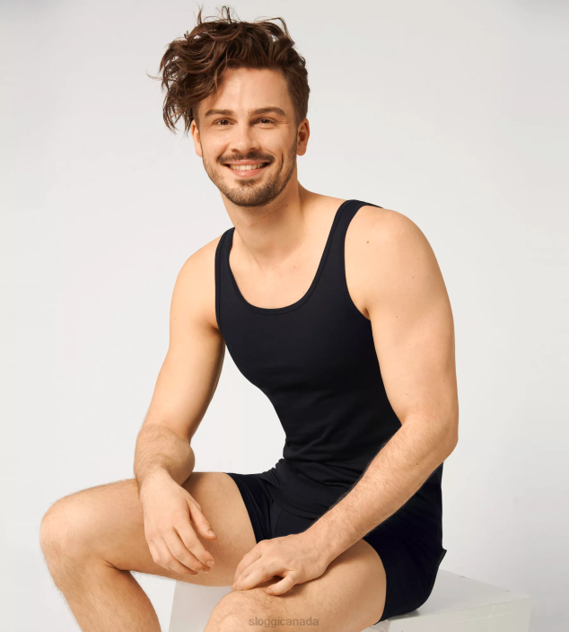 Loungewear | N024743 Black 24/7 tank top Men sloggi