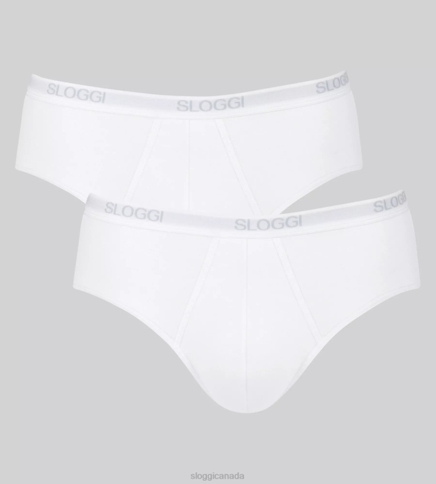 Underwear N024786 White BASIC midi briefs Men sloggi