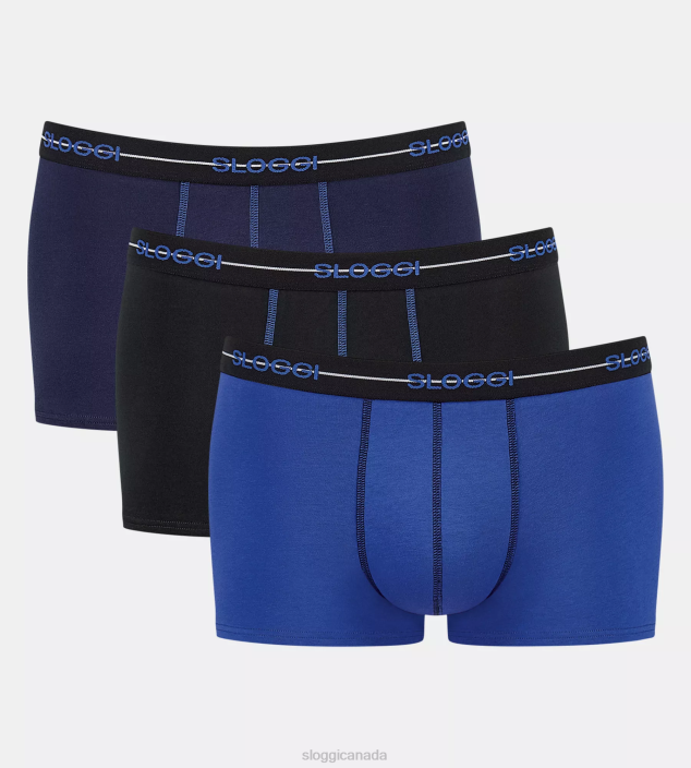 Underwear N024817 Black - Blue Combination START hipster briefs Men sloggi