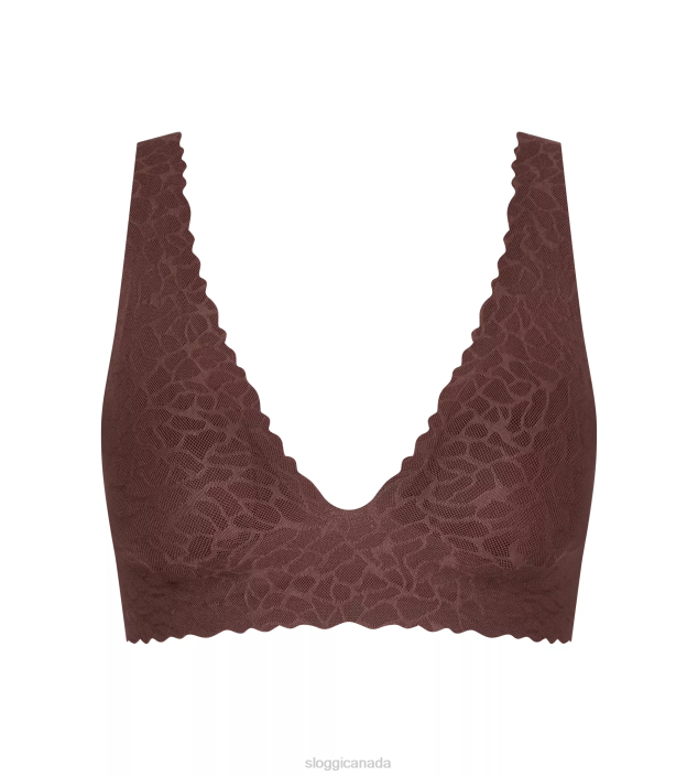Bras | N024624 Ebony brown ZERO FEEL LACE Top Women sloggi