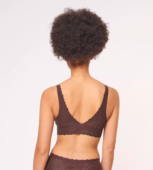 Bras | N024624 Ebony brown ZERO FEEL LACE Top Women sloggi
