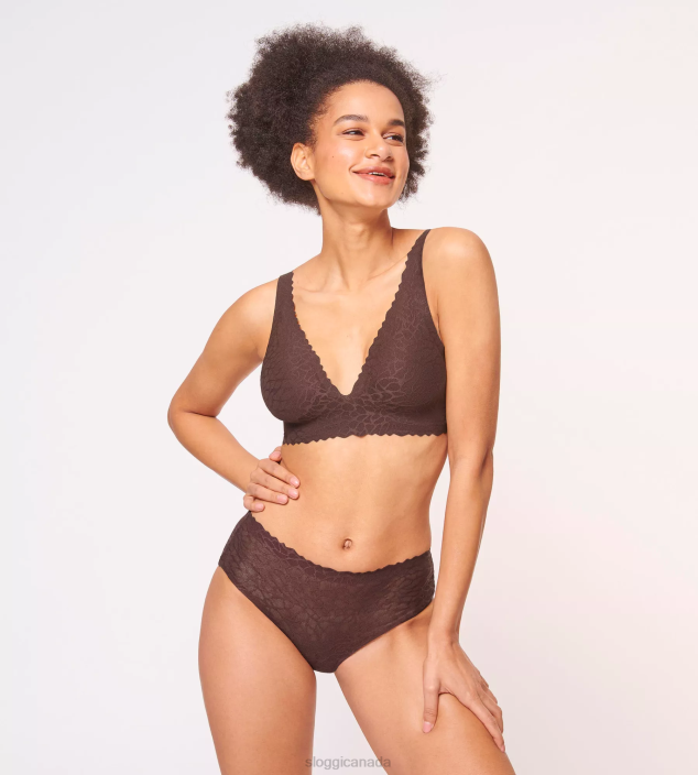 Bras | N024624 Ebony brown ZERO FEEL LACE Top Women sloggi