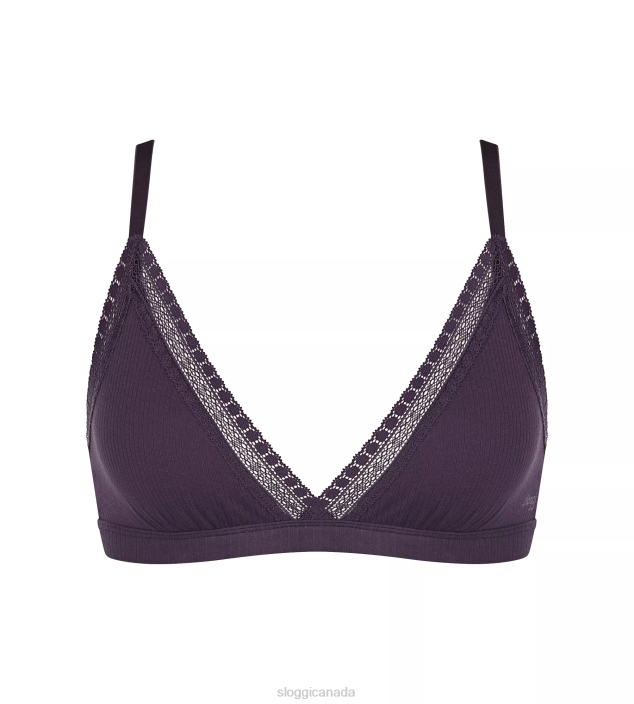 Bras | N024266 Blueberry GO RIBBED Bralette Women sloggi