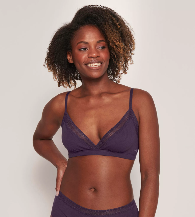 Bras | N024266 Blueberry GO RIBBED Bralette Women sloggi