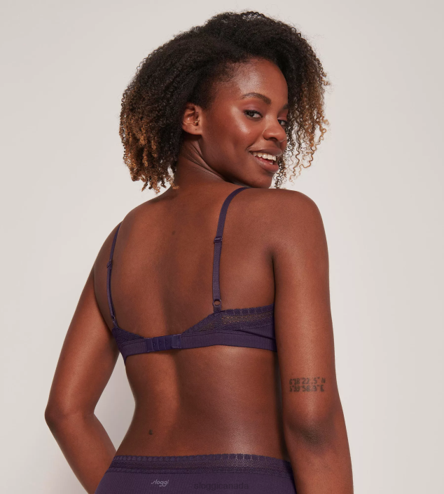 Bras | N024266 Blueberry GO RIBBED Bralette Women sloggi