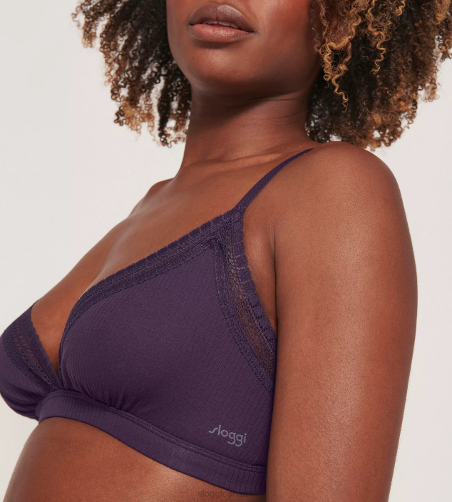 Bras | N024266 Blueberry GO RIBBED Bralette Women sloggi