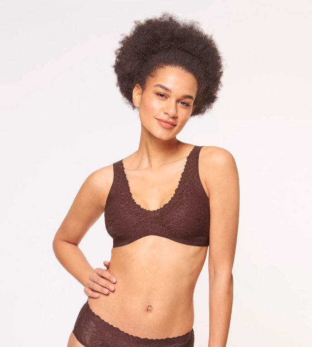 Bras | N024542 Ebony brown ZERO FEEL LACE Bralette Women sloggi