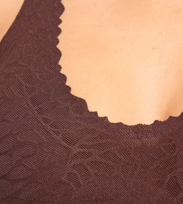Bras | N024542 Ebony brown ZERO FEEL LACE Bralette Women sloggi