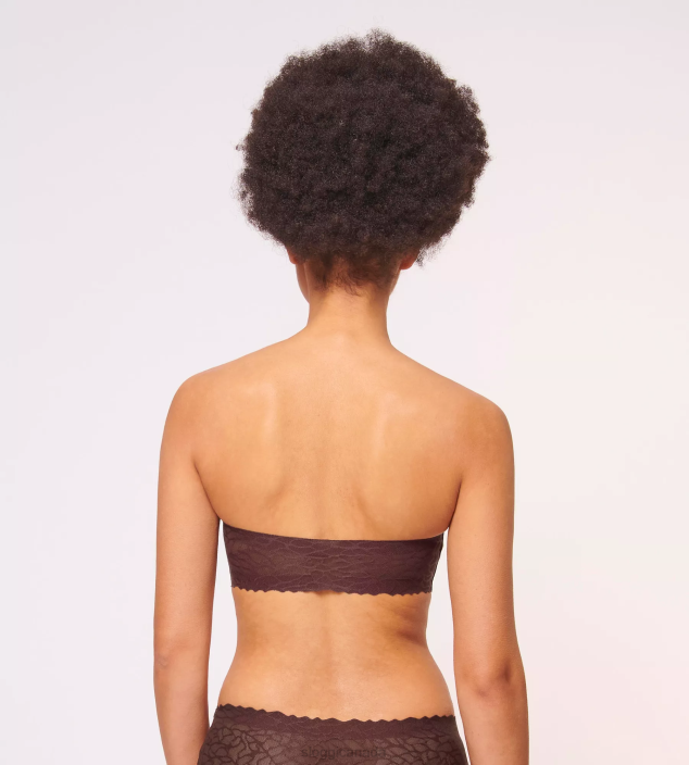 Bras | N024676 Ebony brown ZERO FEEL LACE Bandeau bra Women sloggi