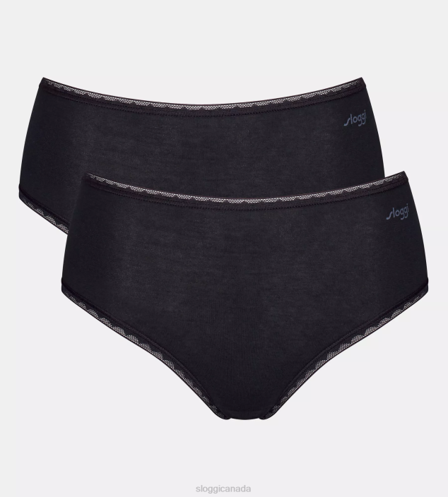 Knickers | N024107 Black GO Highwaist knickers Women sloggi