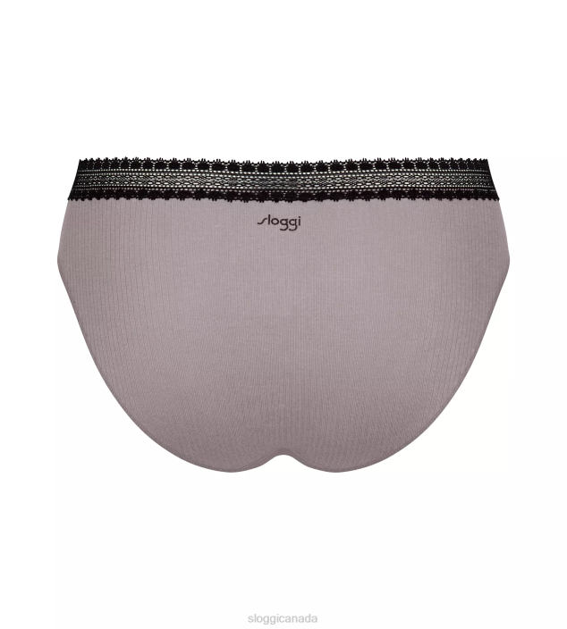 Knickers | N024152 Black Combination GO RIBBED Tai knickers Women sloggi