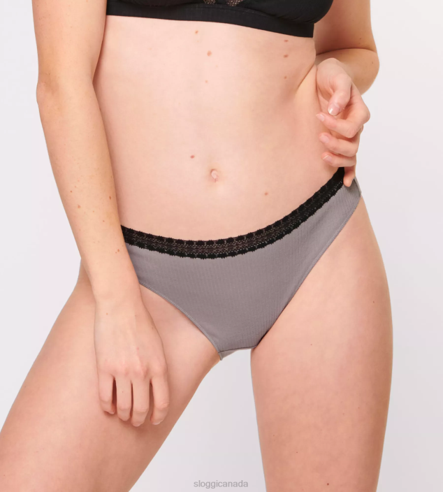 Knickers | N024152 Black Combination GO RIBBED Tai knickers Women sloggi