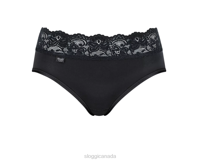 Knickers | N024319 Black ROMANCE Midi knickers Women sloggi
