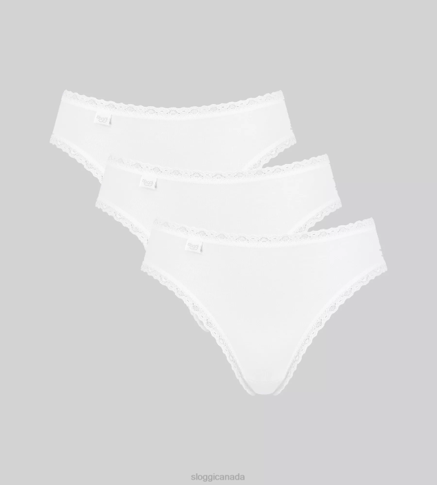 Knickers | N024356 White 24/7 COTTON LACE Tai knickers Women sloggi
