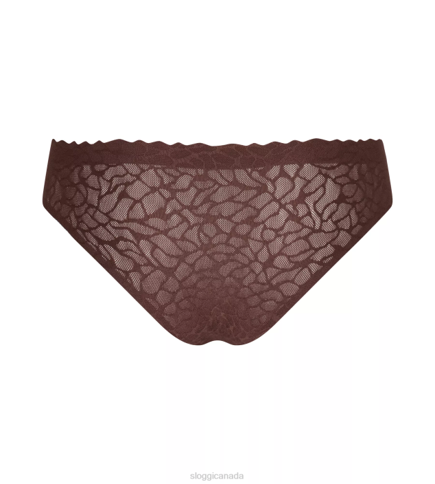 Knickers | N024691 Ebony brown ZERO FEEL LACE Brazilian knickers Women sloggi