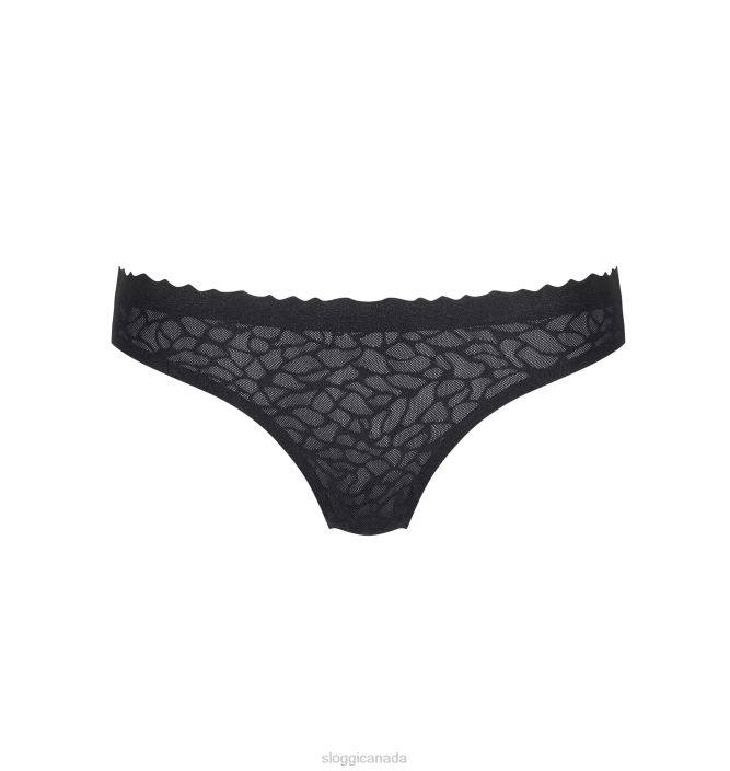 Knickers | N02487 Black ZERO FEEL LACE Brazilian knickers Women sloggi