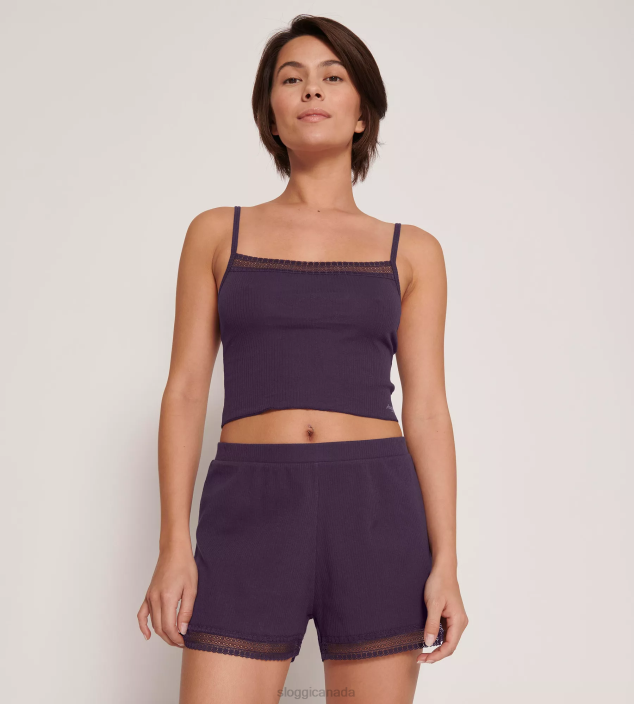 Loungewear | N024204 Blueberry GO RIBBED Shorts Women sloggi