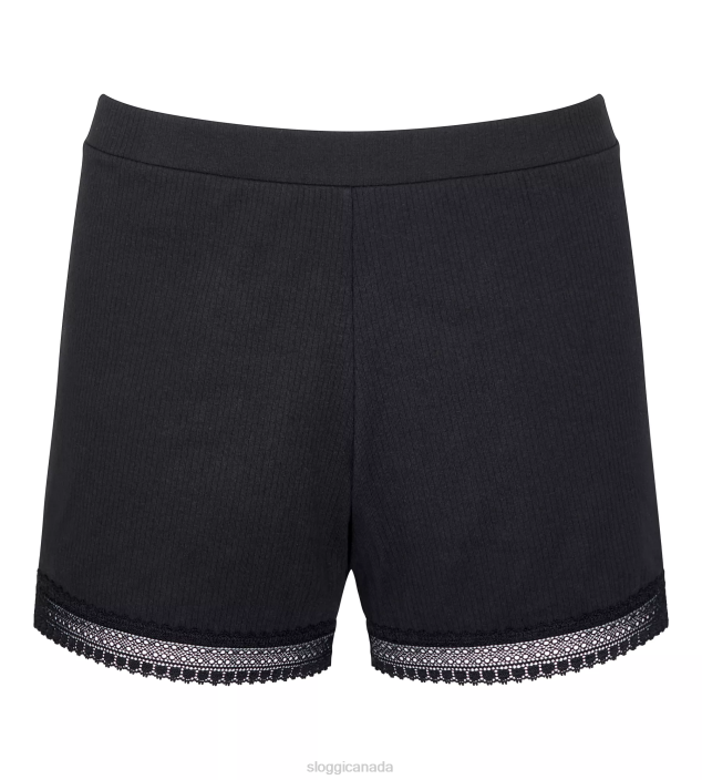 Loungewear | N024592 Black GO RIBBED Shorts Women sloggi