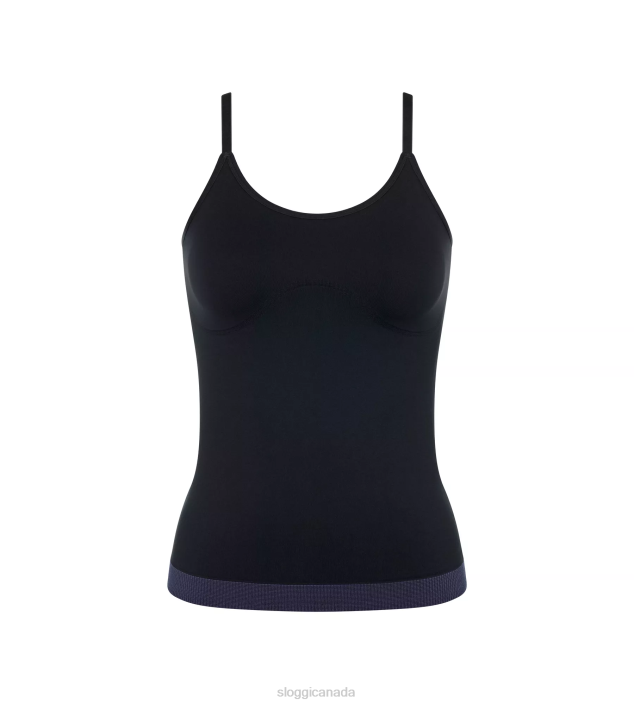 Loungewear | N024193 Black EVER INFUSED ALOE Top with spaghetti straps Women sloggi