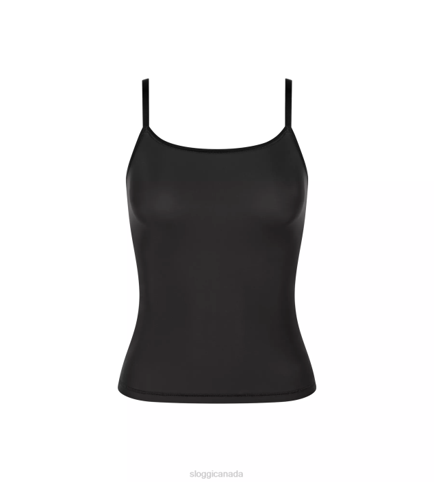 Loungewear | N024289 Black SOFT ADAPT Top with spaghetti straps Women sloggi