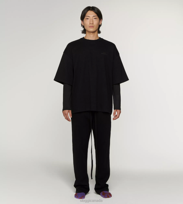 Loungewear | N024408 Black long-sleeve top Women 032C X sloggi