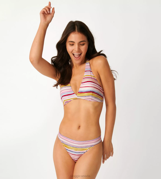 Swimwear N024535 Yellow - Light Combination SHORE CANDY BASSLET Brazilian bikini bottoms Women sloggi